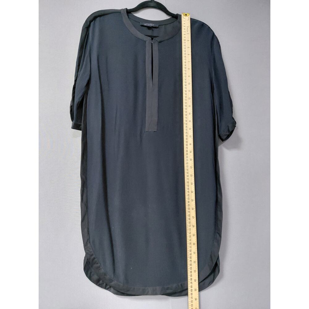 AllSaints Acry Gray Short Sleeve Tunic Blouse Top Women Size 0 - Picture 6 of 8